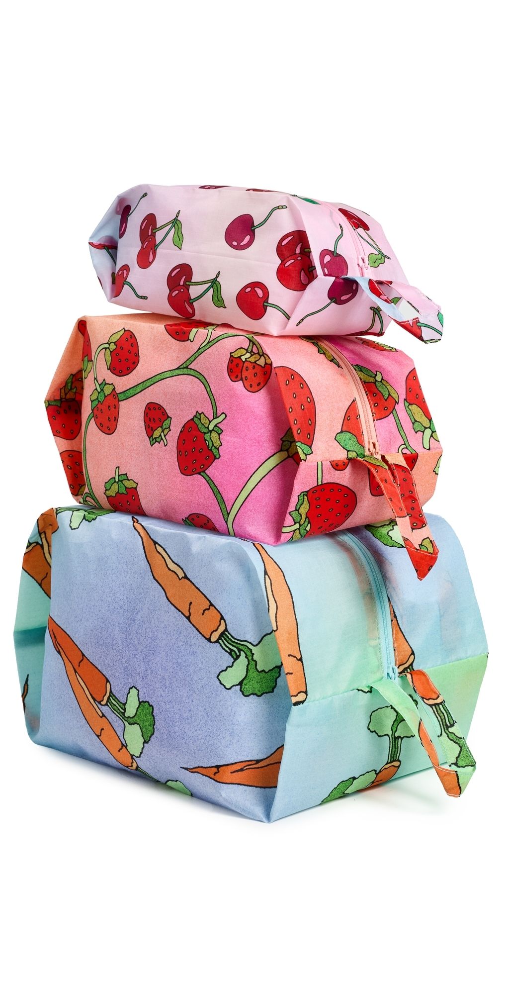 BAGGU 3D Zip Set Carrots & Berries One Size
