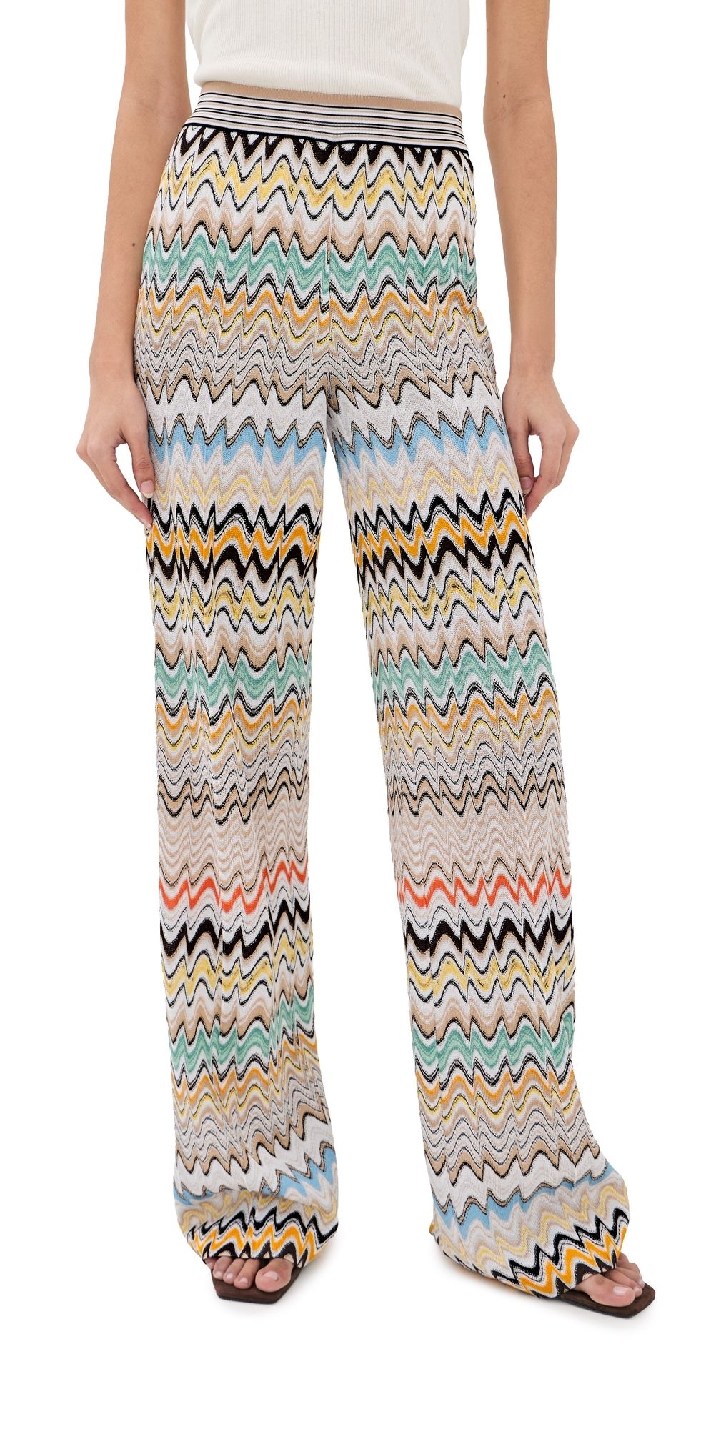 Missoni Pull On Pants Multicolor Beige Light Base 44