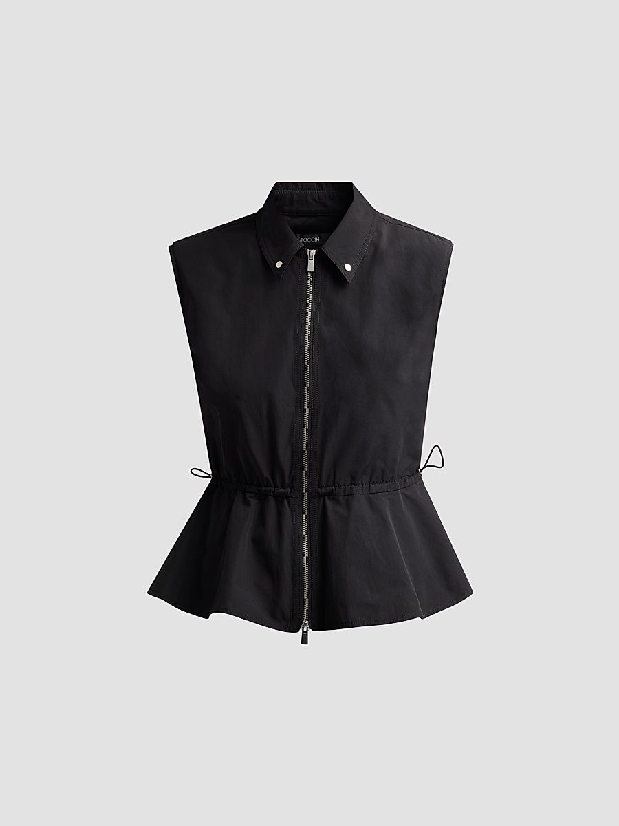 Toccin Women's Lyra Peplum Top - Jet - Size XL