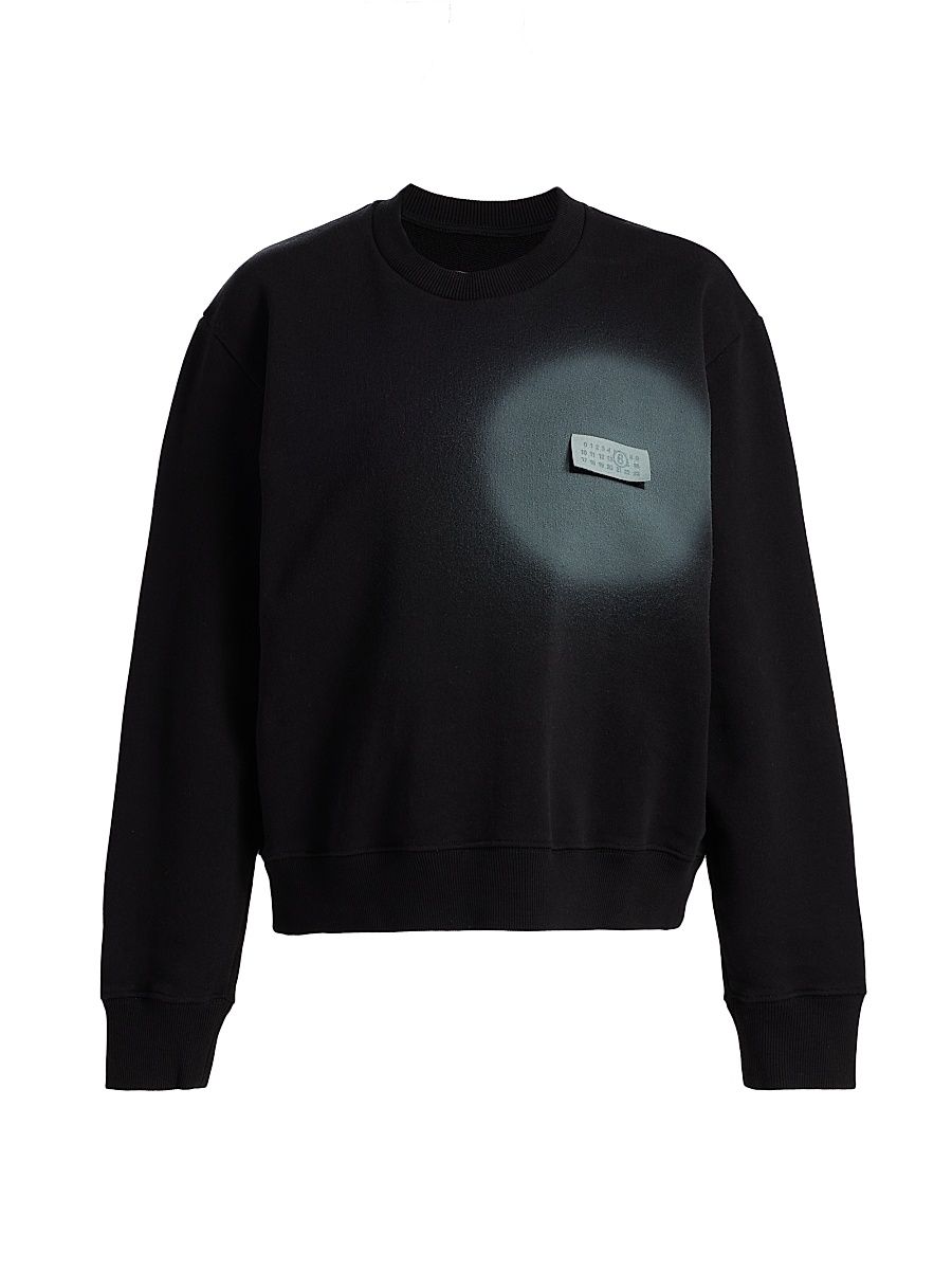 Women's Spotlight Numeric Cotton Sweatshirt - Black - Size XS