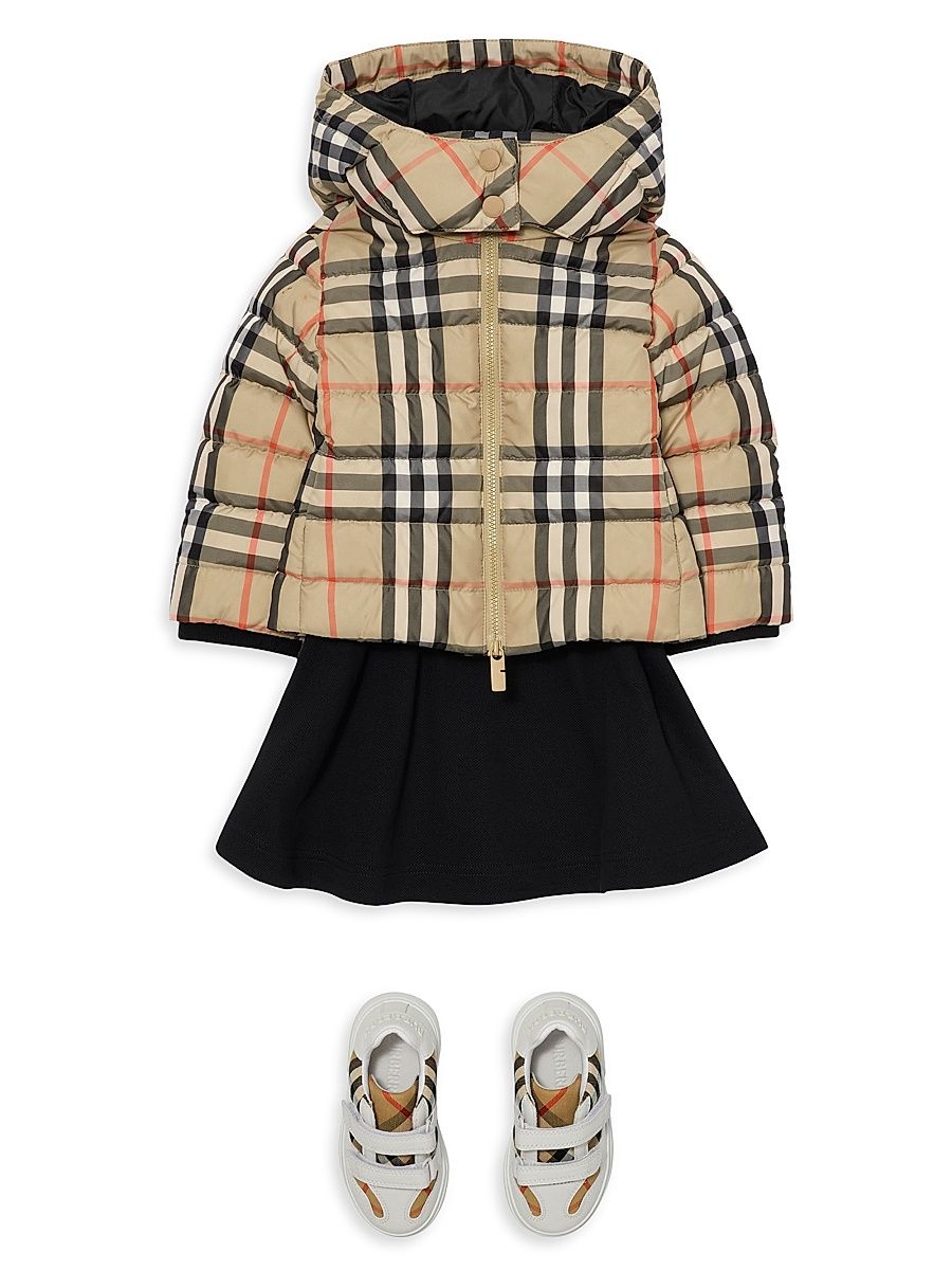 Baby's, Little Kid's & Kid's Cecilia Check Jacket - Sand Check - Size 6 Months