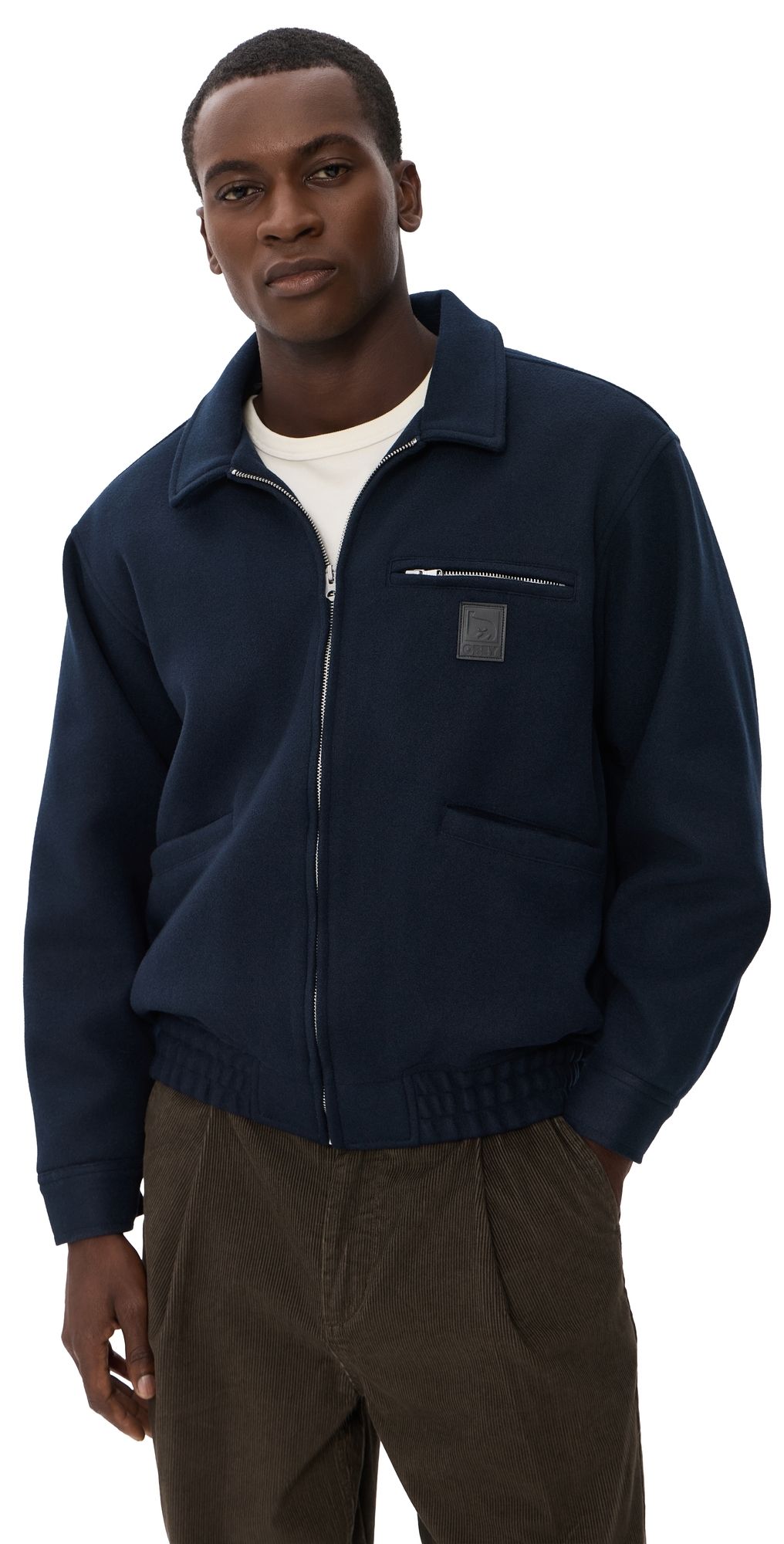 Obey Ledger Blouson Jacket Dark Navy M