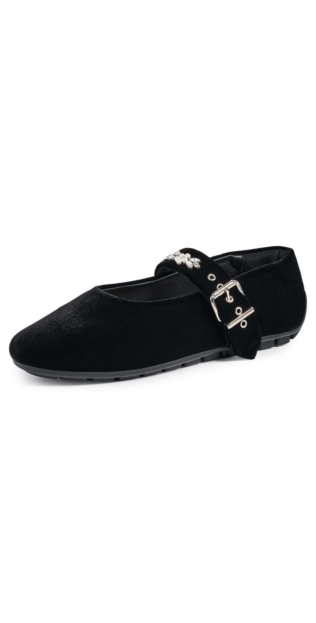 Simone Rocha Mary Jane Ballerina Grip Flats Black/Pearl/Clear 39