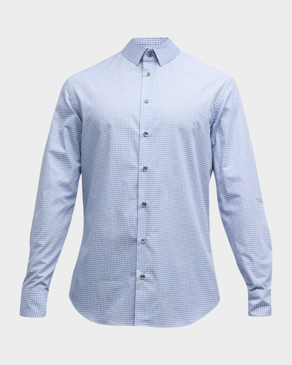Men & apos;s Micro-Box Cotton Sport Shirt