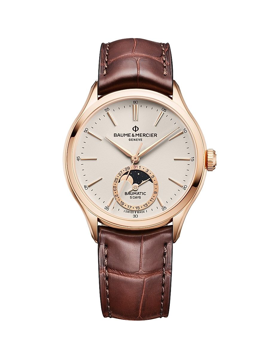 Clifton 10736 Rose-Goldtone Stainless Steel & Leather Strap Watch/39MM - Rose Gold