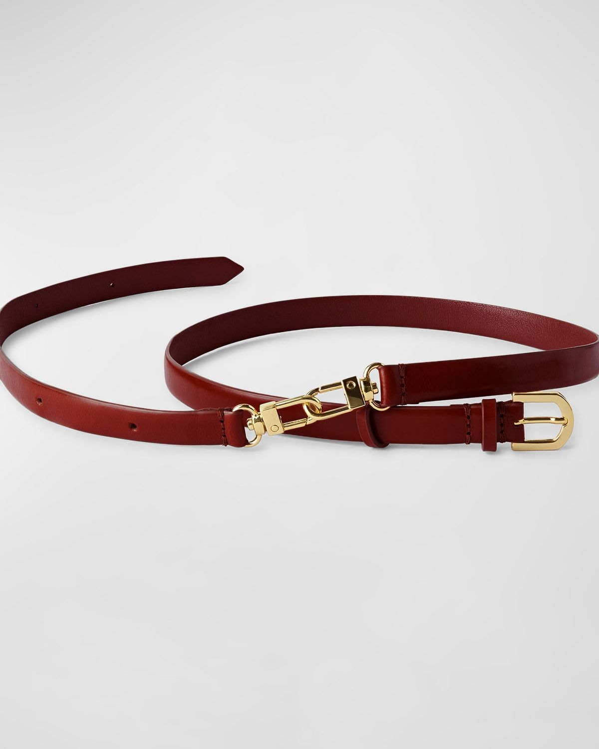 Double Clasp Leather Belt