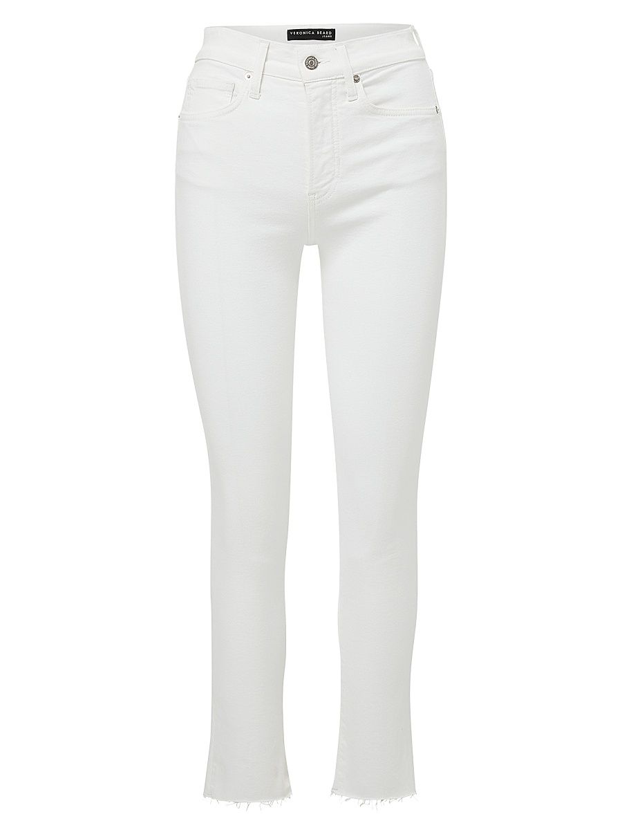 Women's Carly Kick Flare Cropped Jeans - White - Size 36