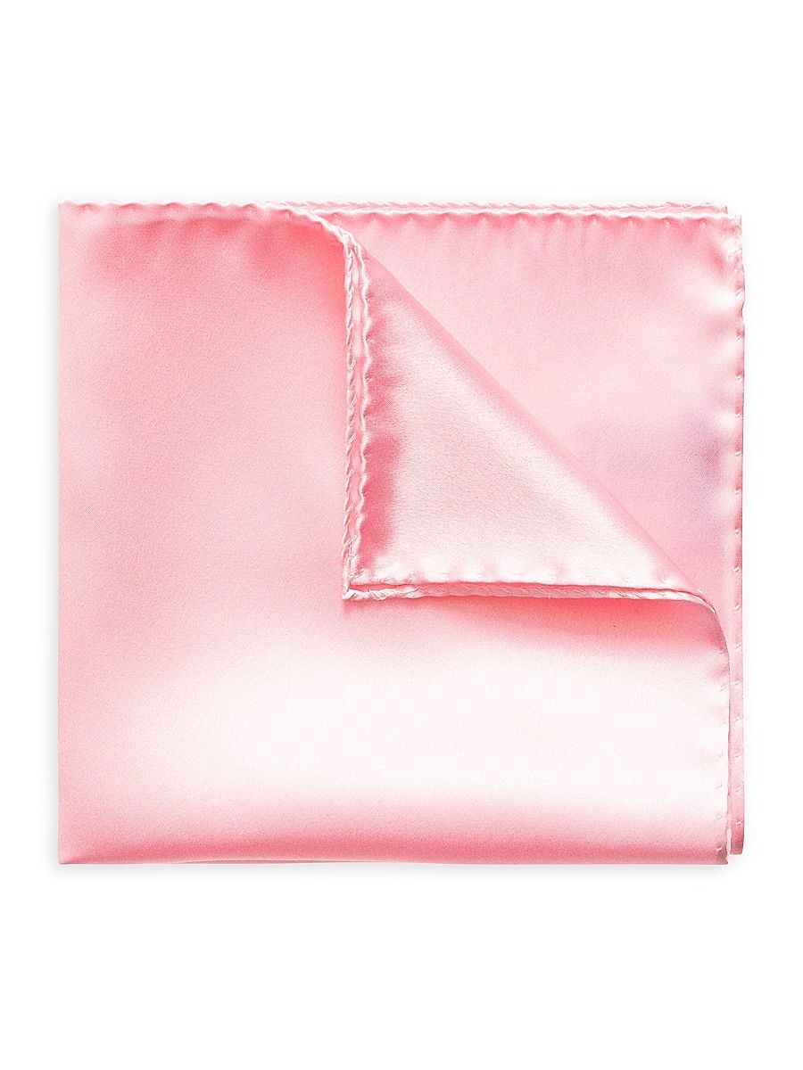 Men's Silk Charmeuse Pocket Square - Pink