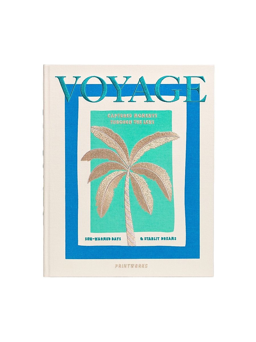 Embroidered Photo Album - Voyage - Beige Multi
