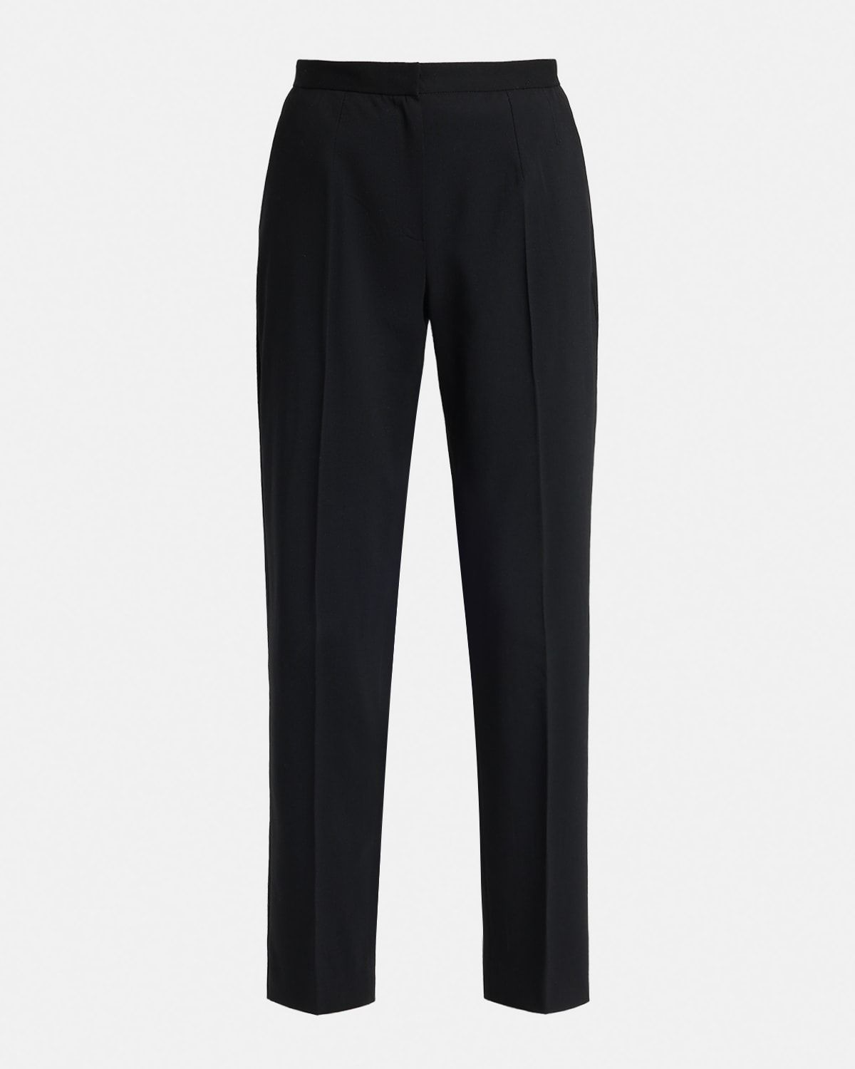Stretch Wool Slim-Leg Ankle Pants