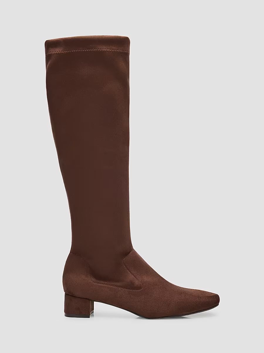 Women's Eneida Suede Knee-High Boots - Brown Suede - Size 5