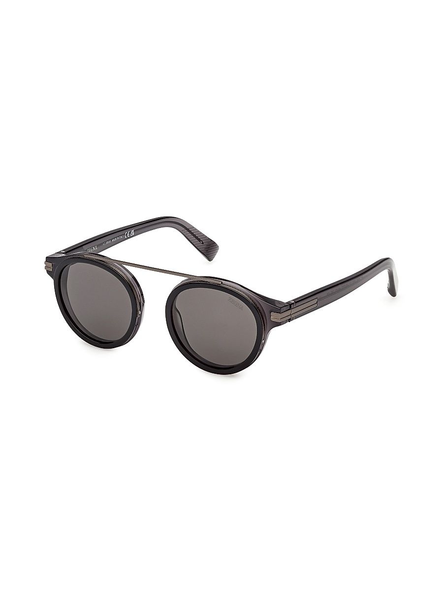 Men's 48MM Aviator Sunglasses - Grey