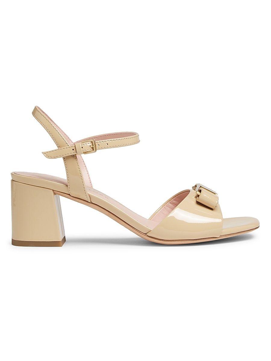 Women's Bowdie Mid Patent Leather Pumps - Beachsand - Size 11