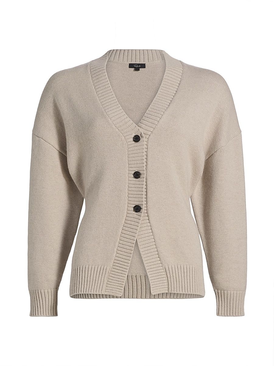 Women's Philippa Wool-Blend Cardigan - Taupe - Size XL