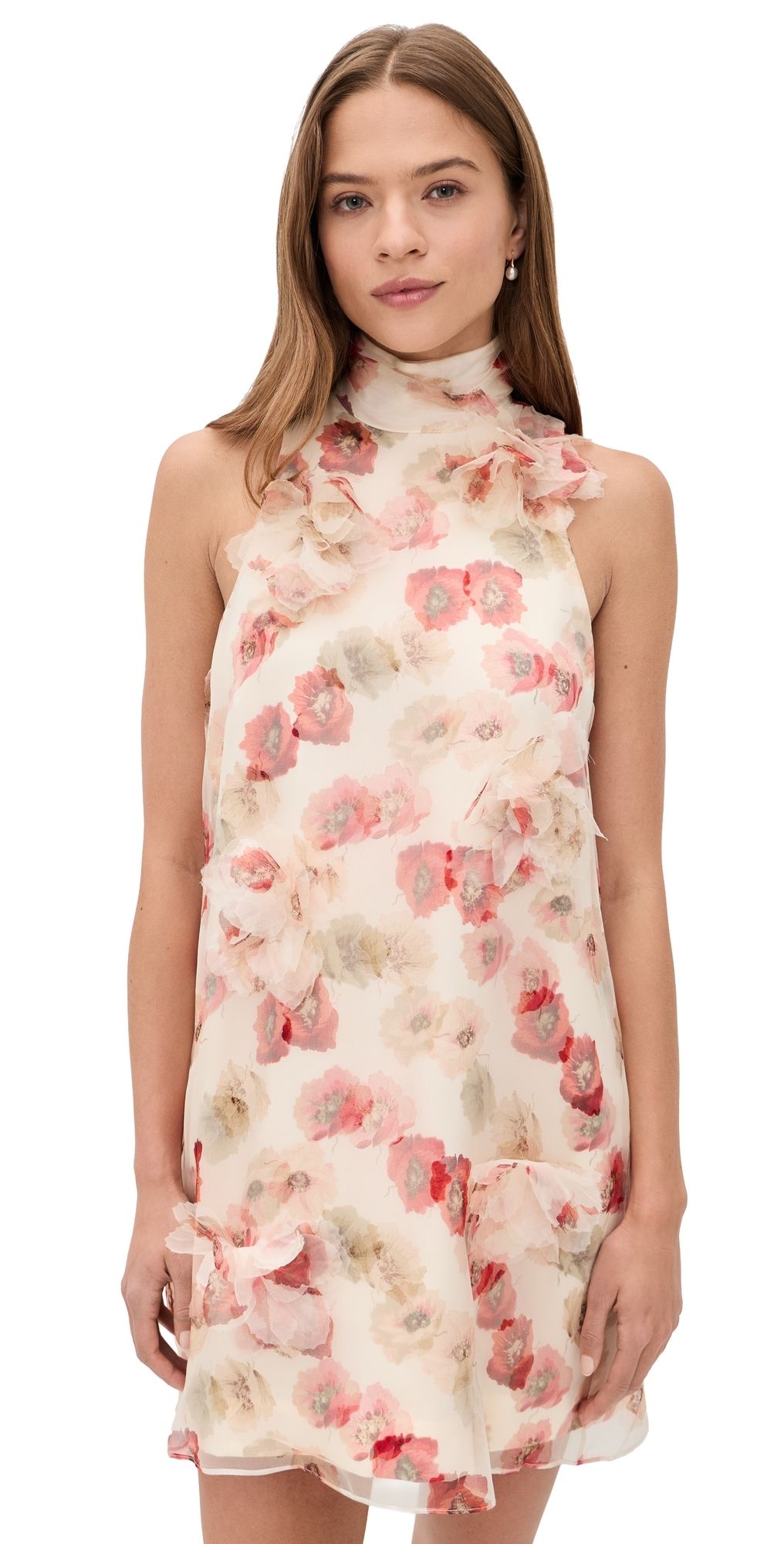 Cinq à Sept Floating Poppies Sylvia Dress gardenia multi 14