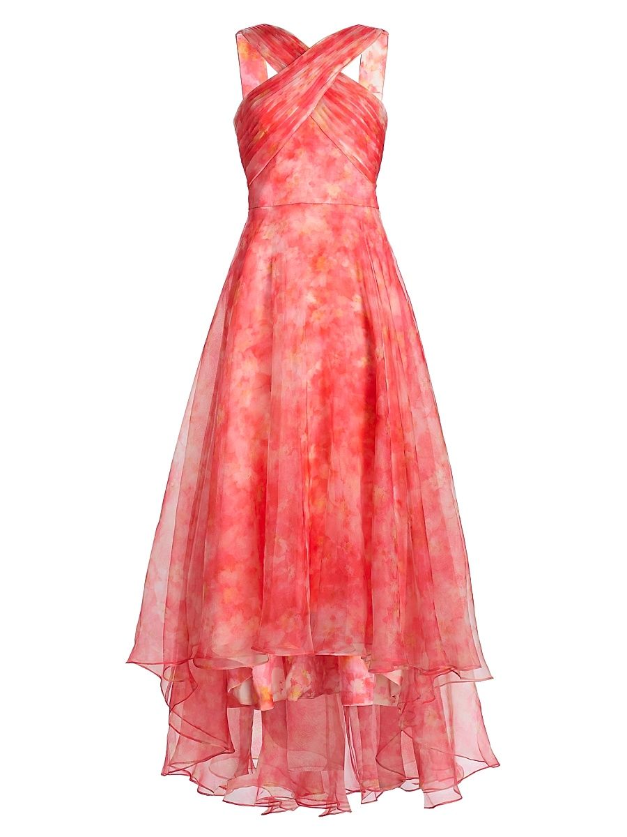 Women's Athena Organza High-Low Gown - Sunset Wildflowers - Size 16