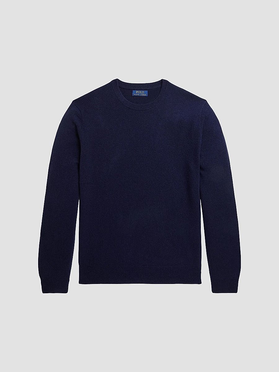 Polo Ralph Lauren Men's Washable Cashmere Crewneck Sweater - Hunter Navy - Size XXL