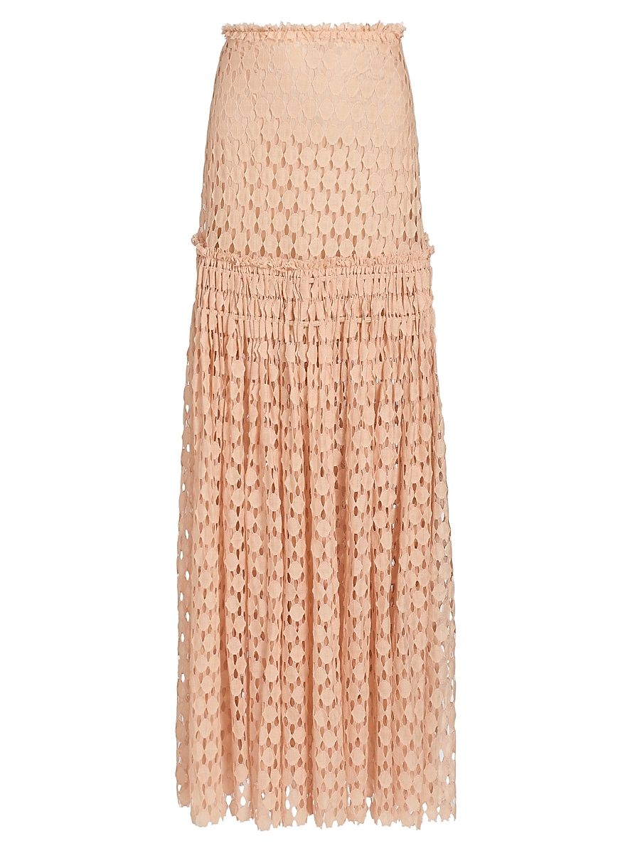 Women's Aris Eyelet Maxi Skirt - Blush - Size 00