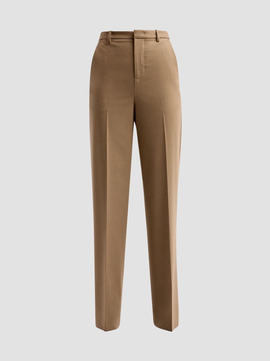 Vince Women's Elsa Wool-Blend High-Rise Straight-Leg Trousers - Canyon - Size 8