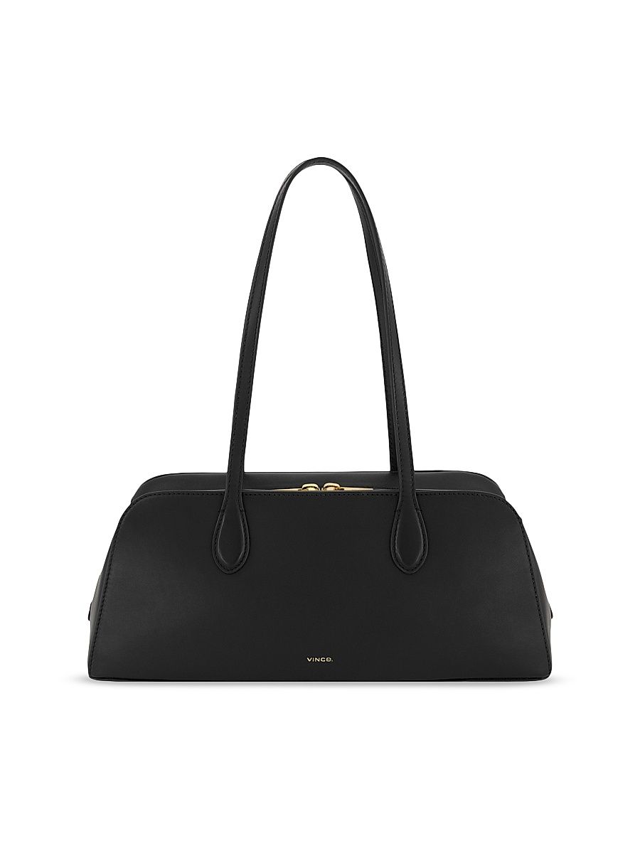 Vince Women's Athena Leather Shoulder Bag - Black