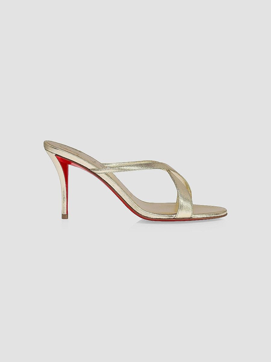 Christian Louboutin Women's Mulazee Cross Sandals - Platine - Size 11