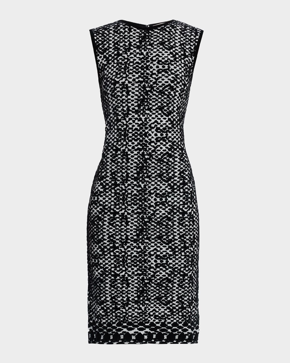 Avado Sleeveless Two-Tone Knit Dress