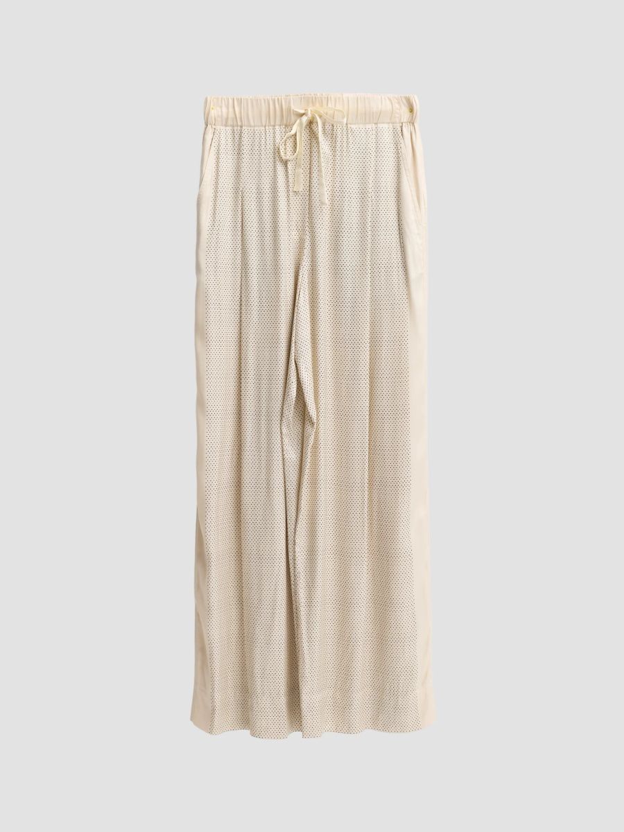 A. L.C. Women's James Pin-Dot Pants - Muted Blush Black - Size XL