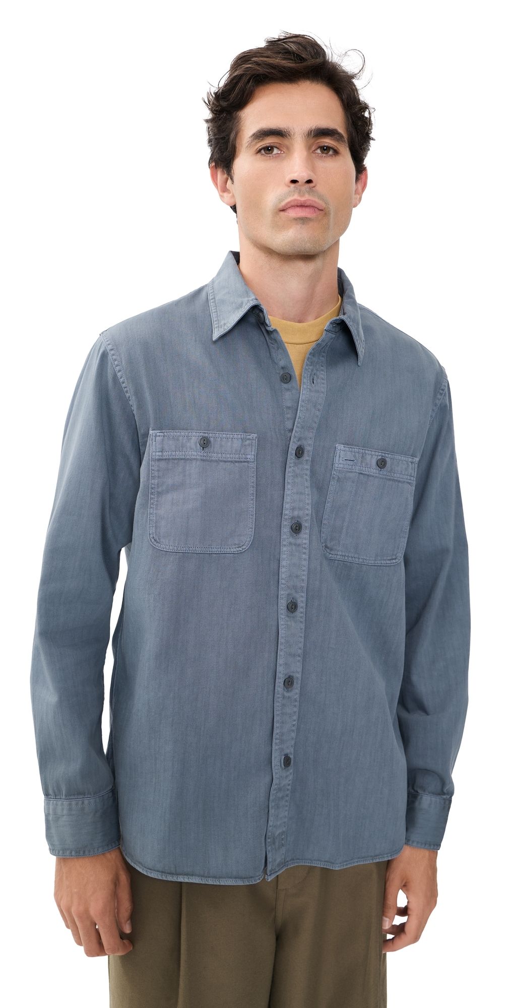 Madewell Long Sleeve Workshirt Chalked Midnight XL