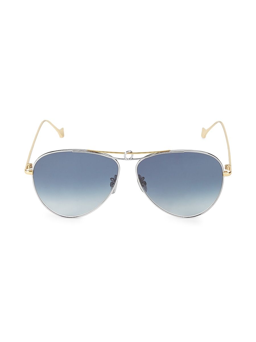 Women's 61MM Aviator Sunglasses - Gold