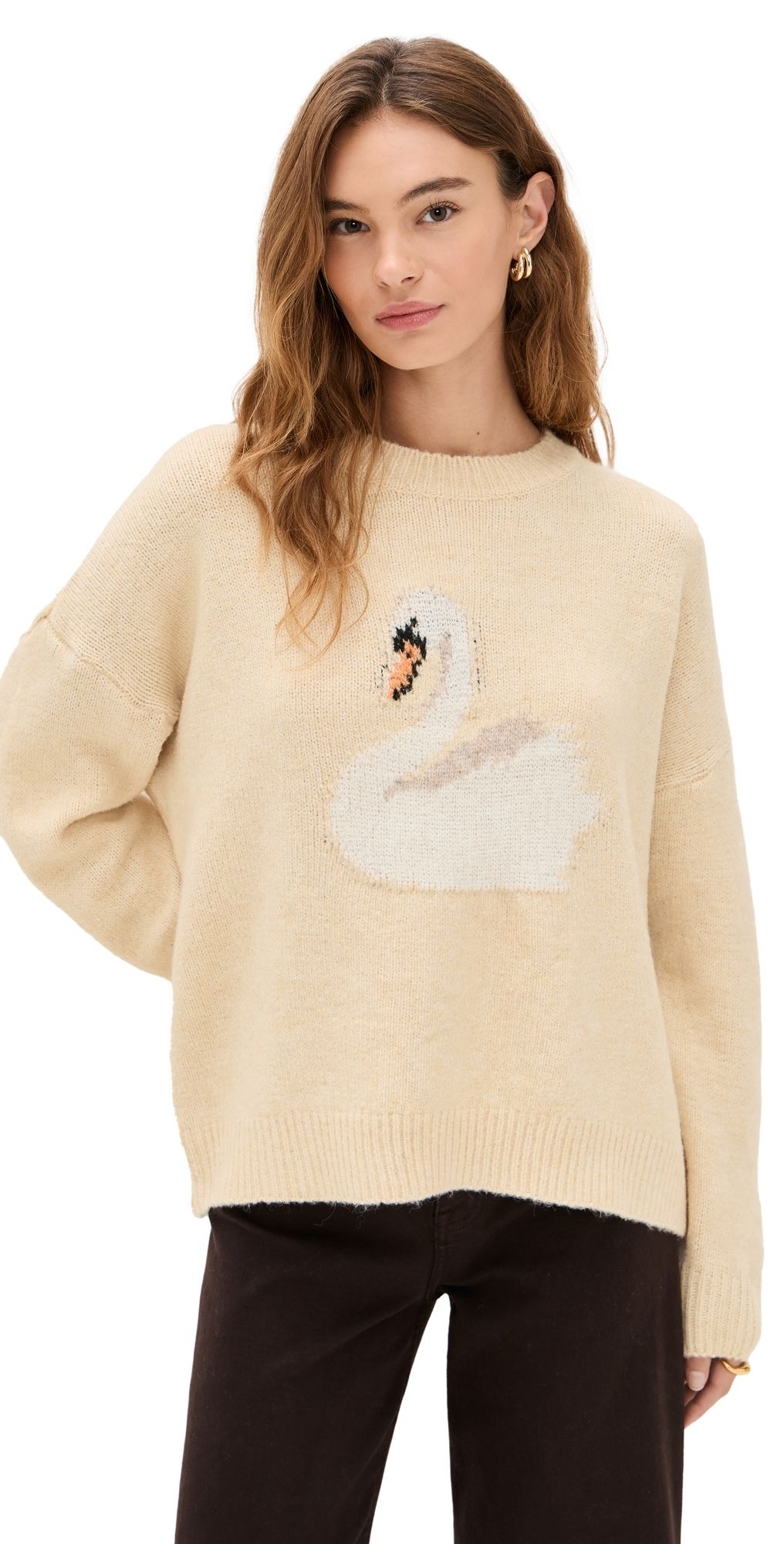 Bailey Rose Swan Sweater Buttermilk M