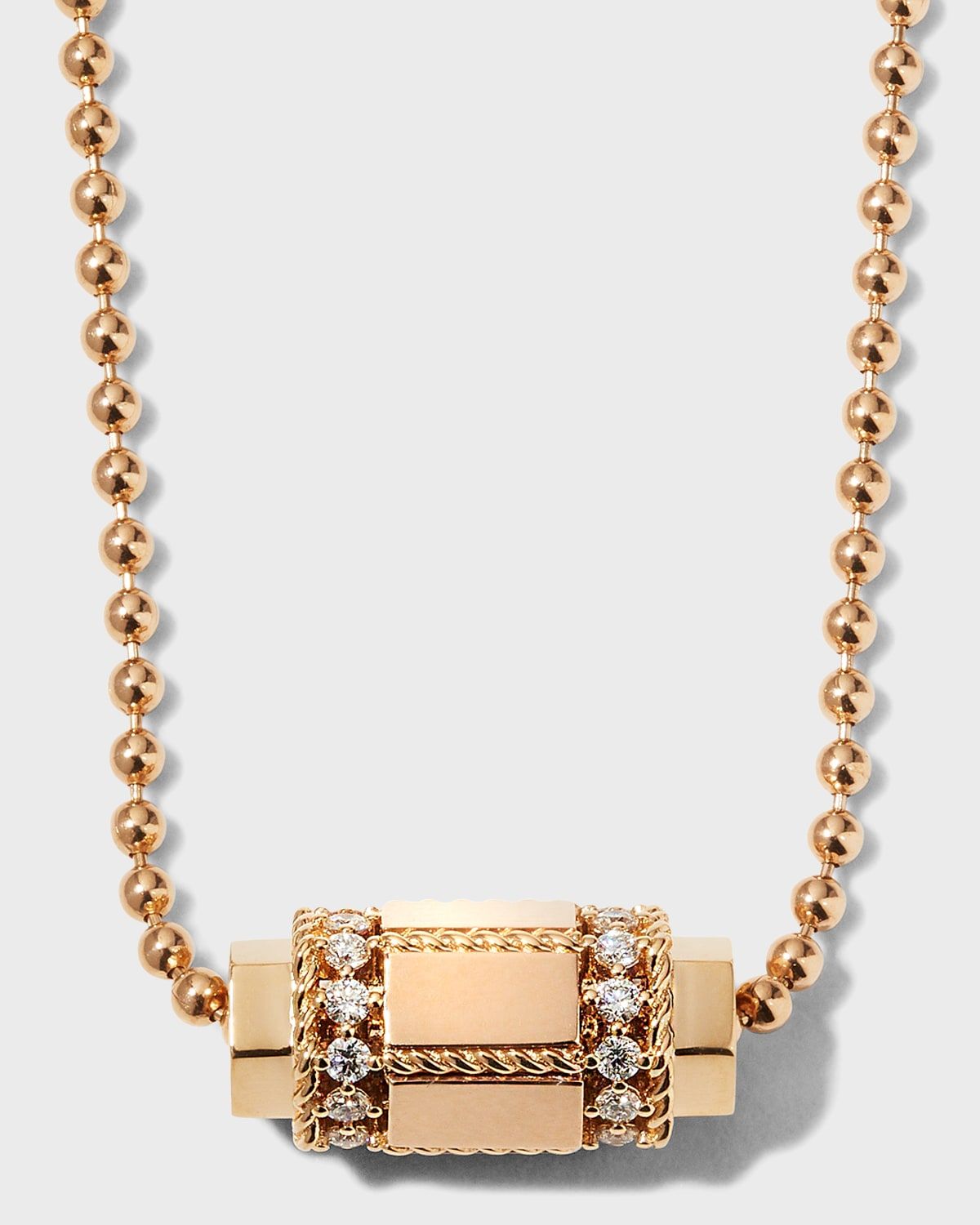 18k Rose Gold Pendant Necklace w/ Diamonds