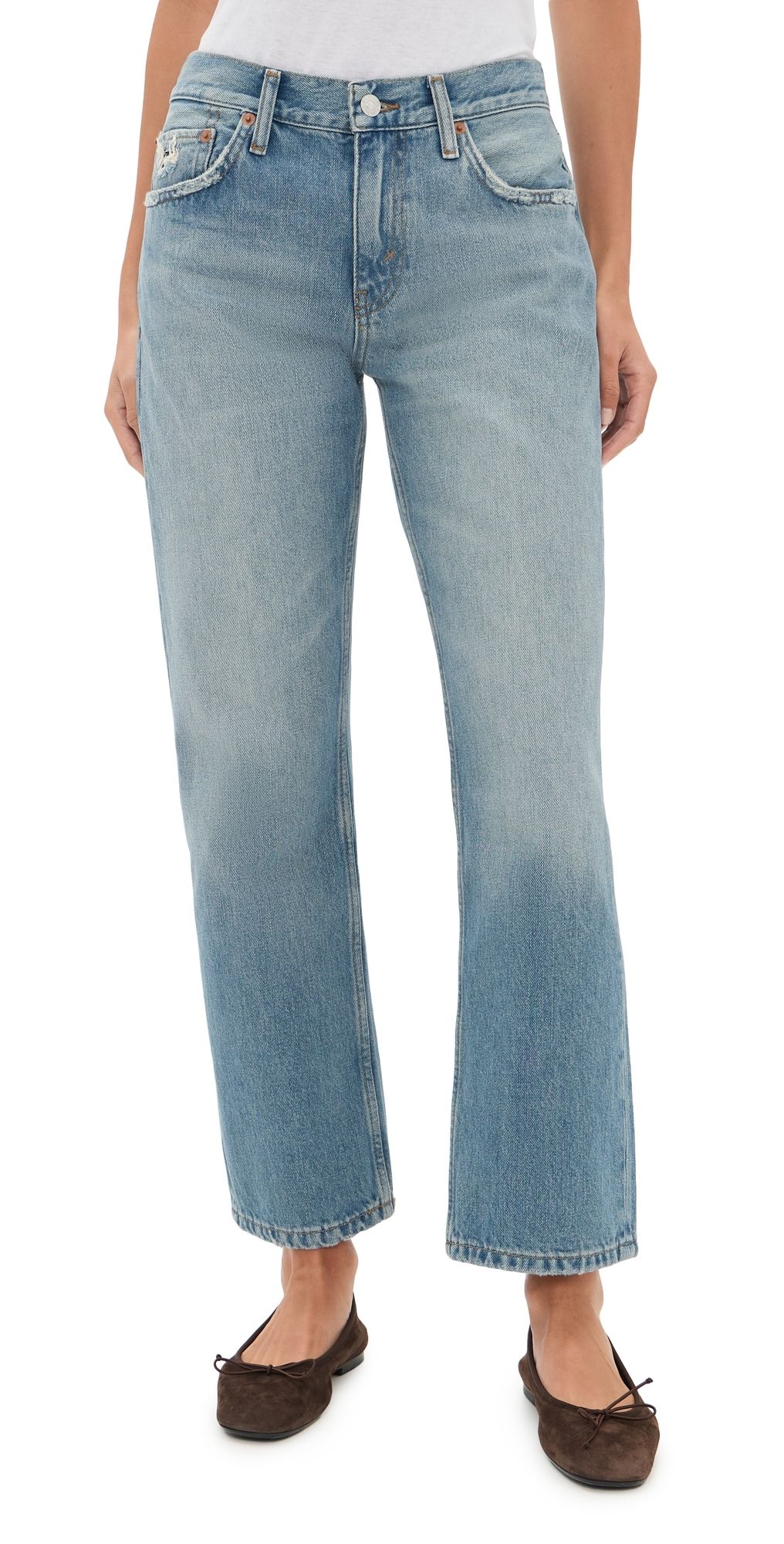 RE/DONE Blondie Straight Jeans Worn Blue 31