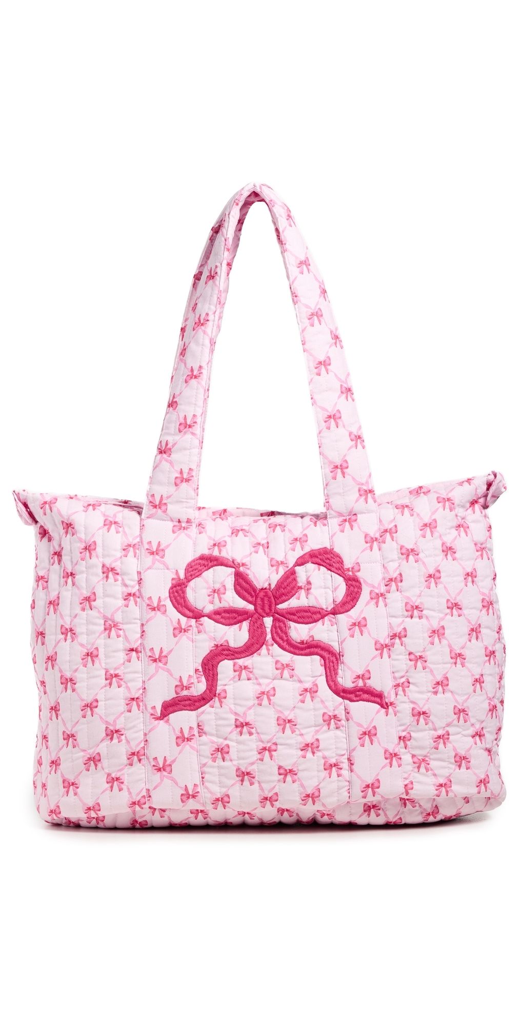 LoveShackFancy Aja Weekender Peppermint Pink One Size