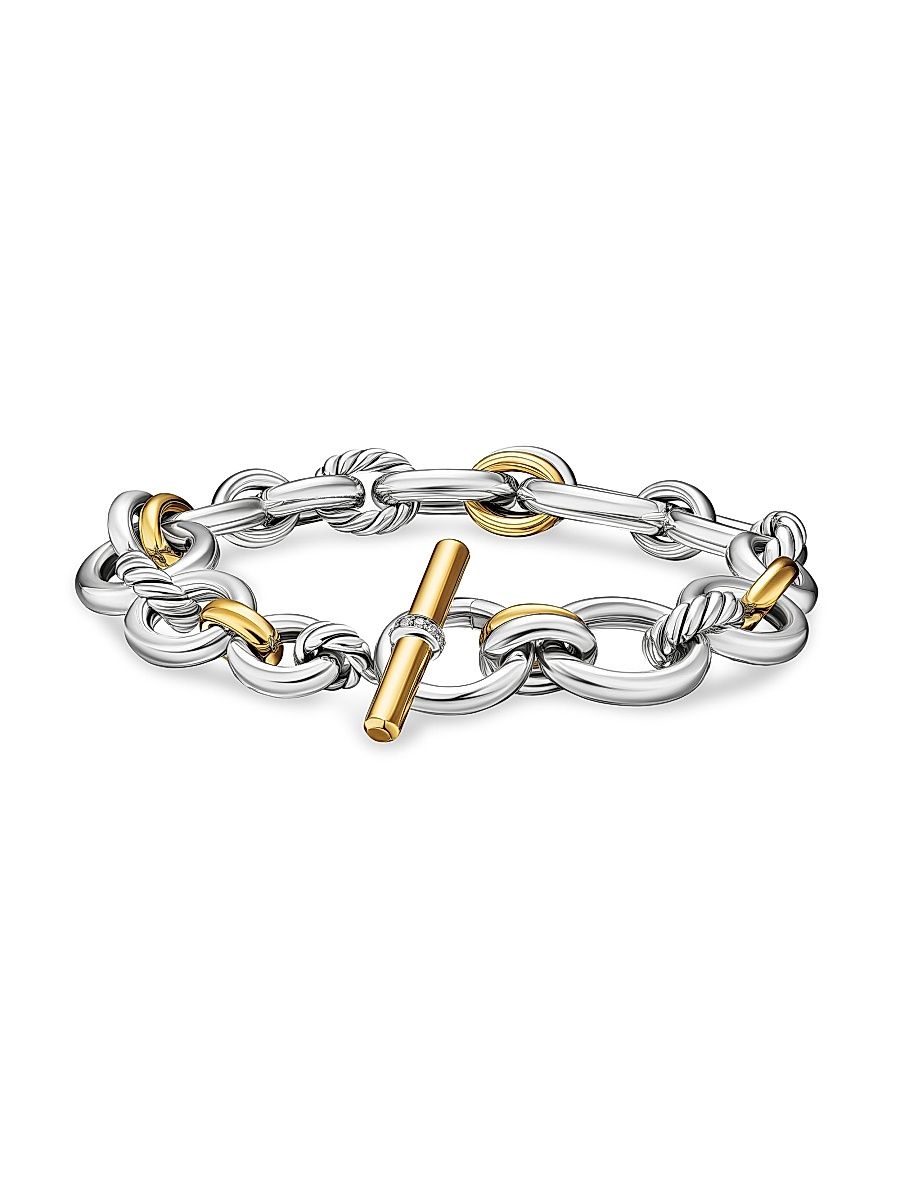 Women's DY Mercer Chain Bracelet in Sterling Silver - Diamond - Size Medium