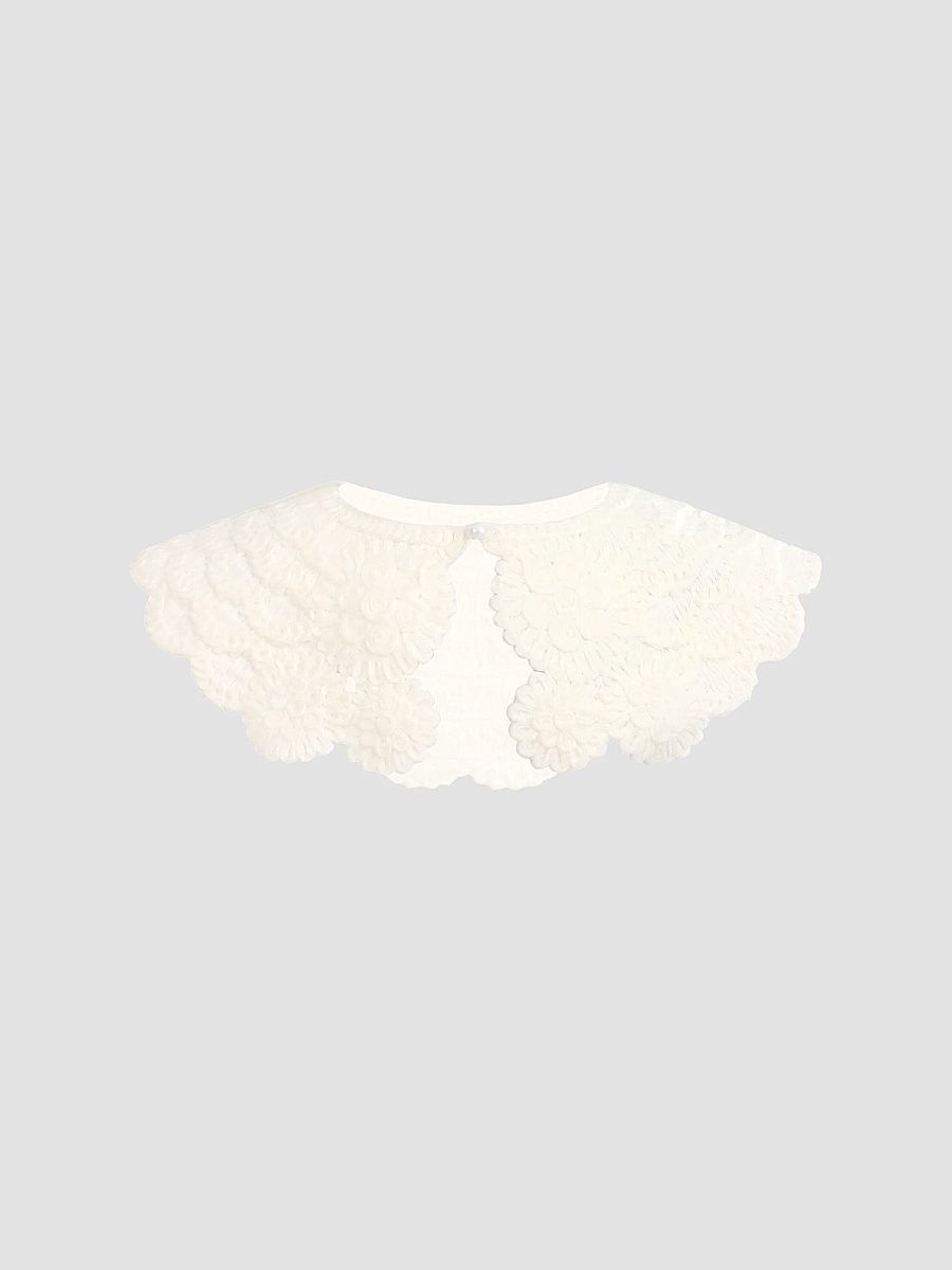 Tulleen Girl's Girl's Floral Lace Stole - Ivory