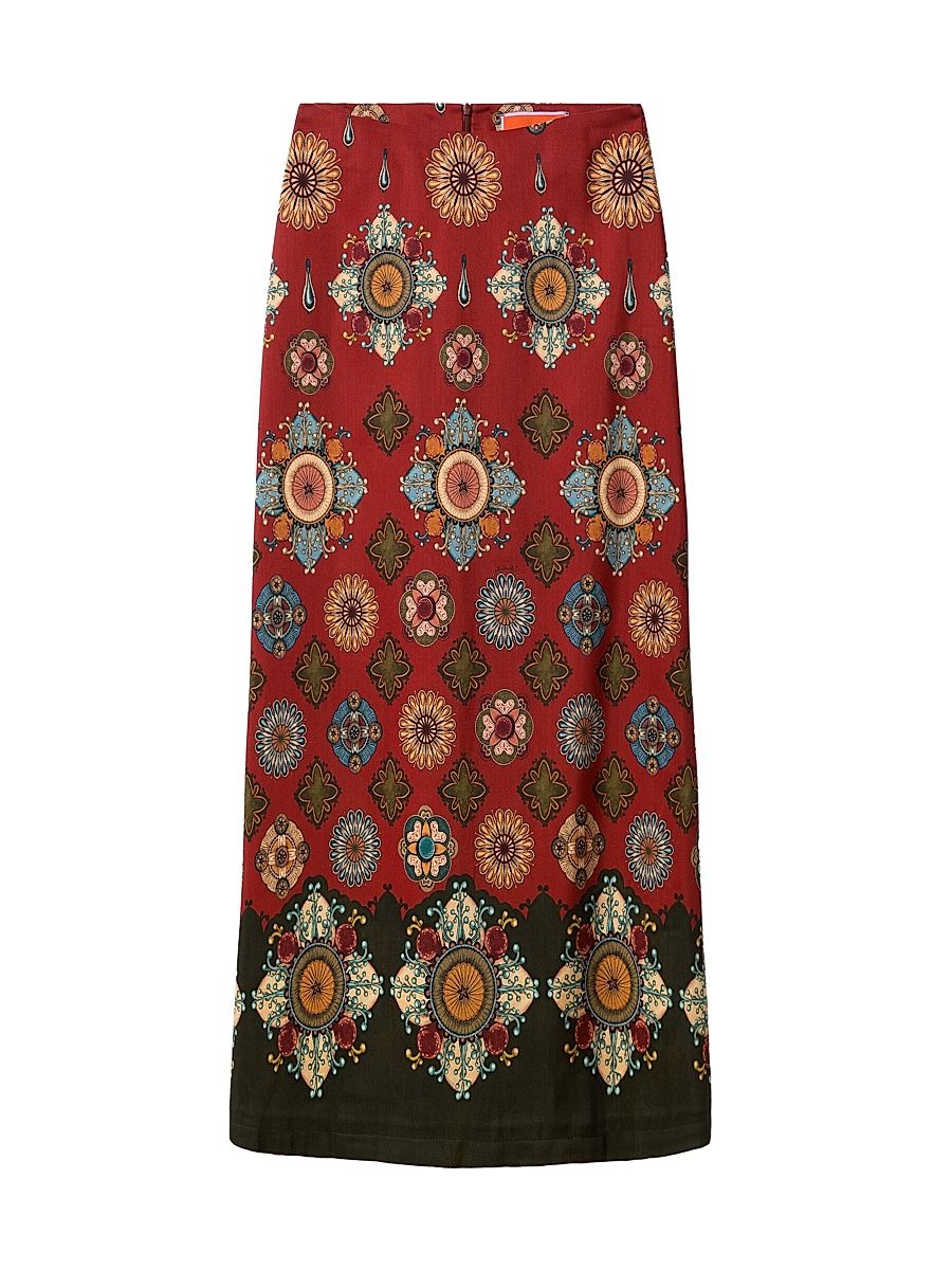 Women's A Long Skirt - Nucleus Placee Rust - Size XS