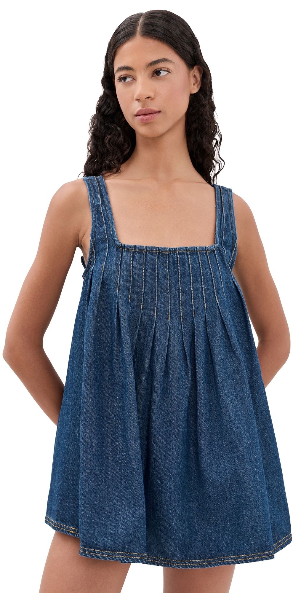 Free People Katie Denim Tunic Deep Wash M