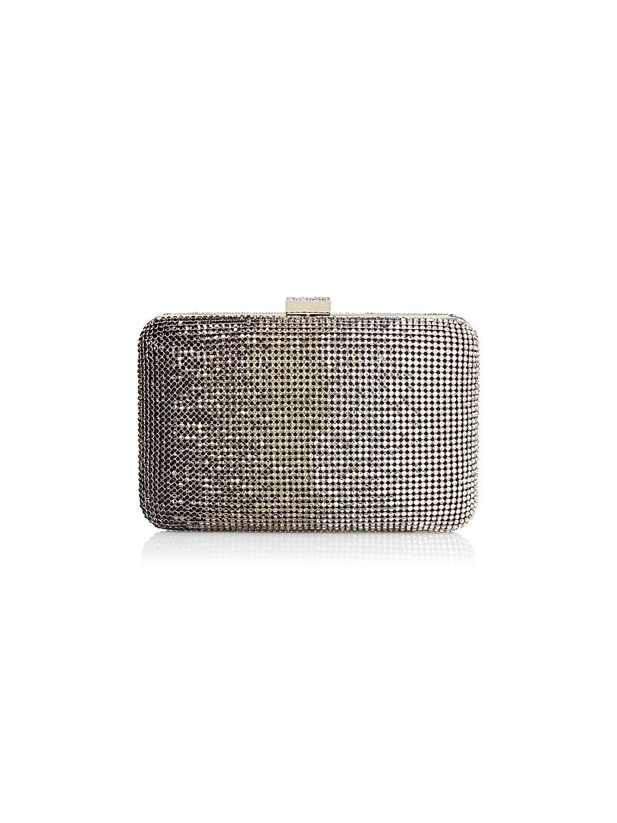 Women's Harlow Crystal Mesh Minaudiere - Ombre Gunmetal