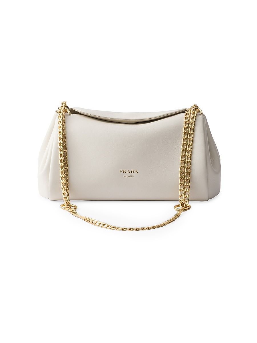 Women's Small Tumulte Nappa Leather Shoulder Bag - White