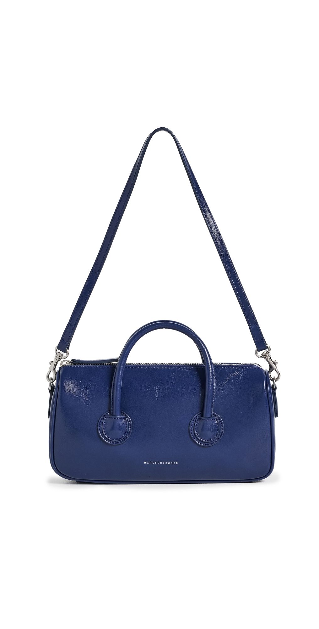 Marge Sherwood Zipper Small Shoulder Bag Royal Blue Glossy Plain One Size