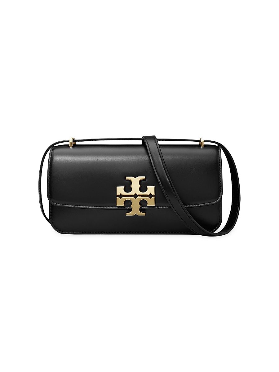 Women's Small Eleanor Rectangular Leather Shoulder Bag - Black