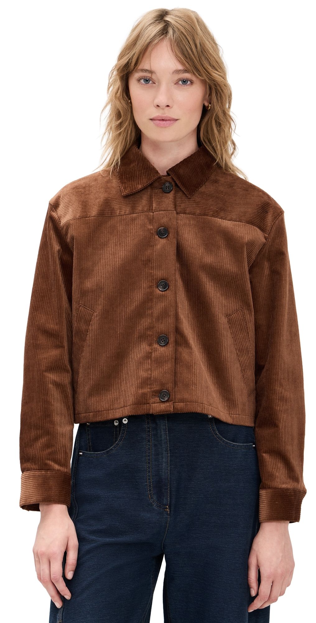 Theory Yoke Shirt Jacket Caramel XL