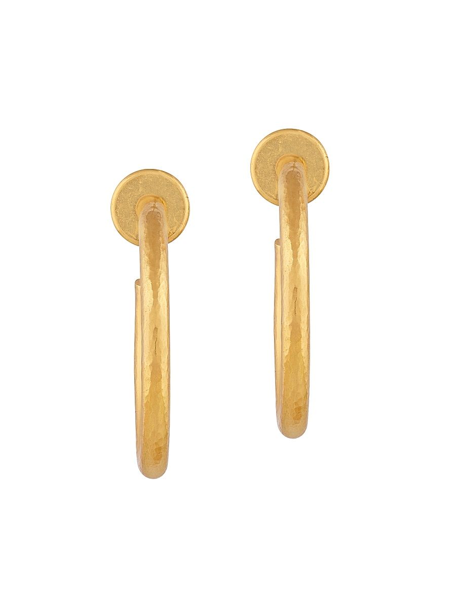 Women's Hoopla 22K Yellow Gold & 18K Yellow Gold Hoop Earrings/25MM - Yellow Gold