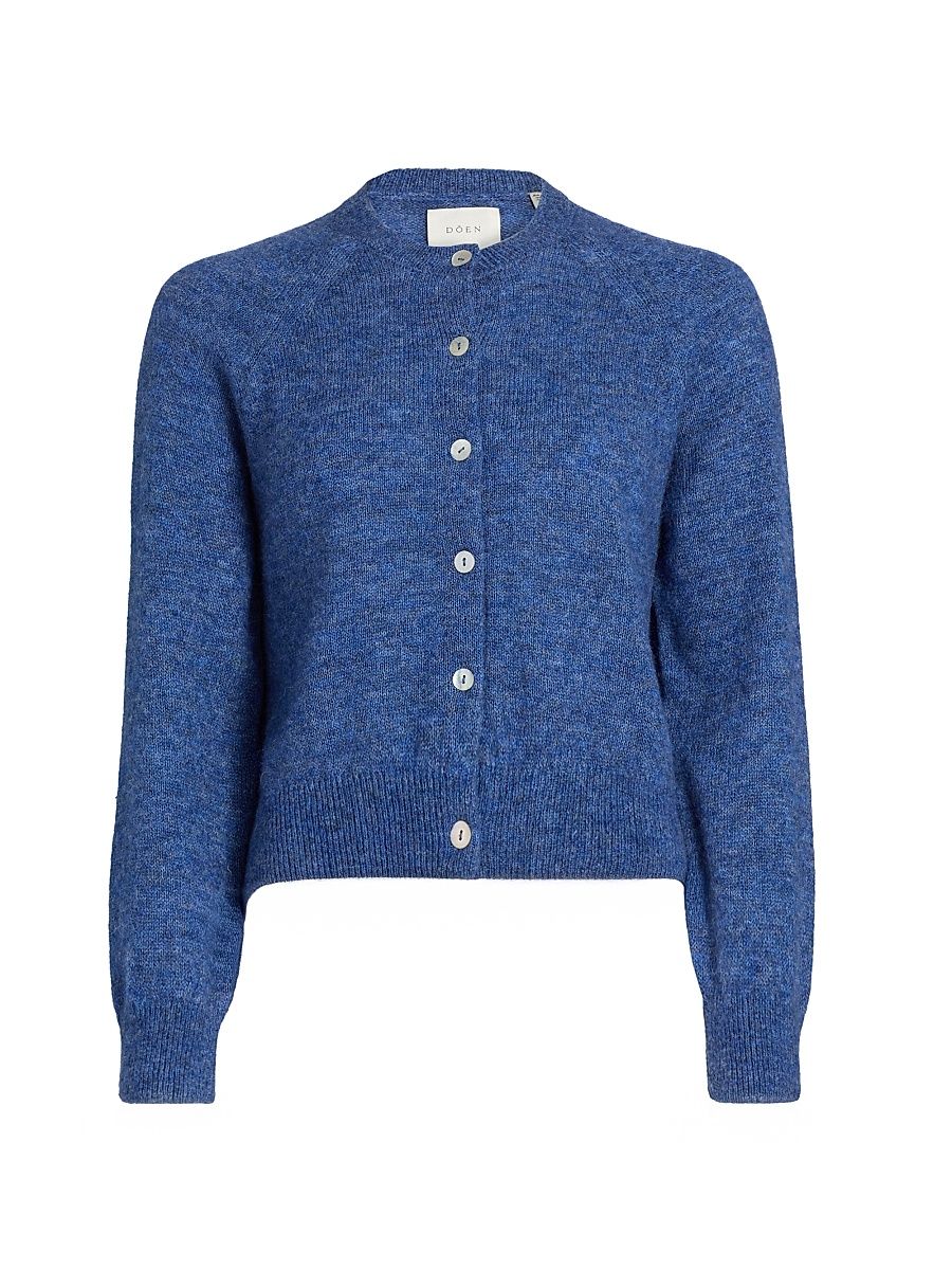 Women's Petra Alpaca-Blend Cardigan - Blue Dusk - Size XL