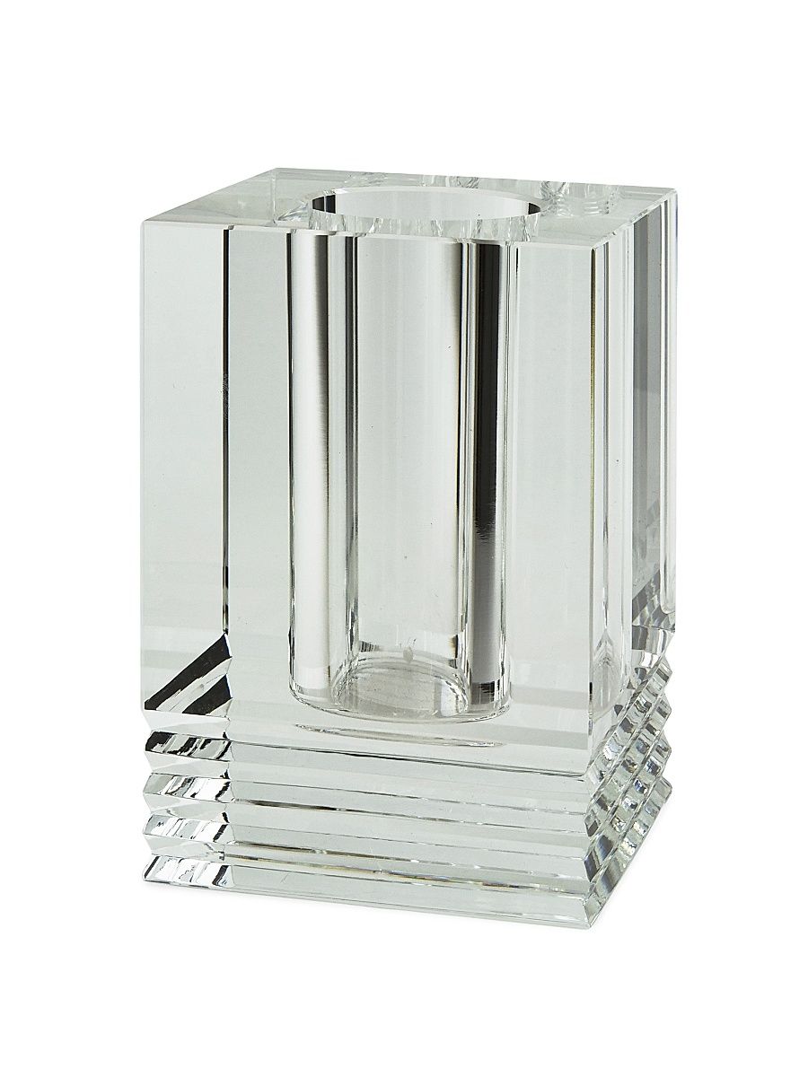 Ridge Cut Crystal Vase - Clear