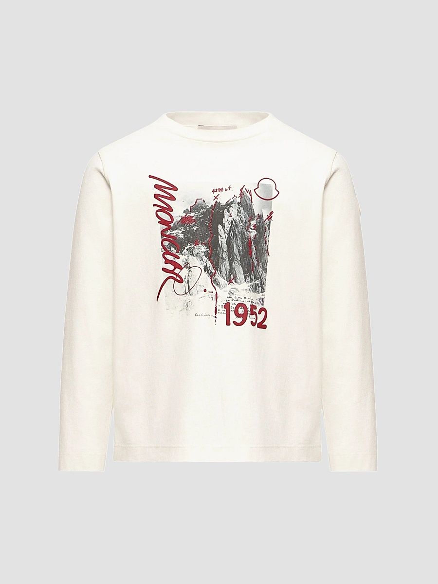 Little Boy's & Boy's Long-Sleeved Crewneck T-Shirt in Cotton Blend - White - Size 14
