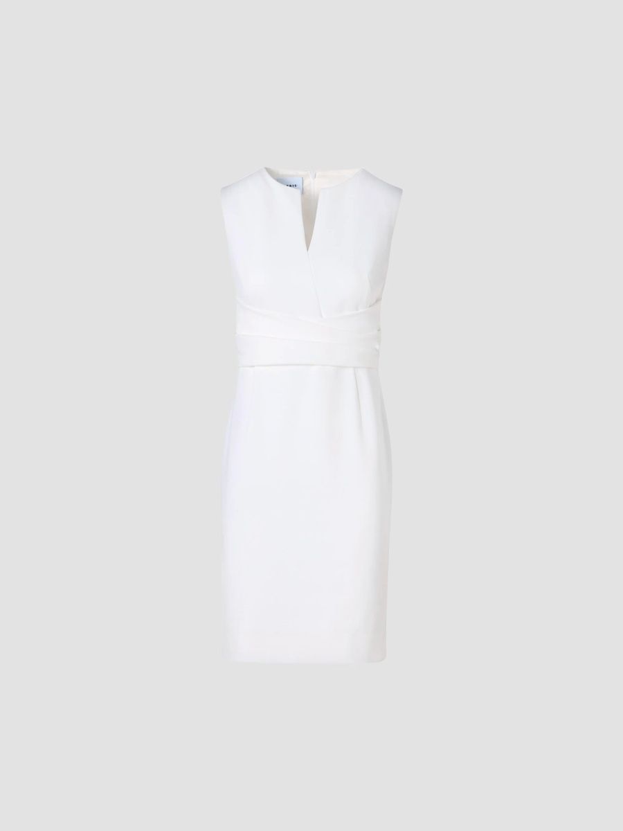 Akris punto Women's Draped Waist Sheath Mini Dress - Cream - Size 16