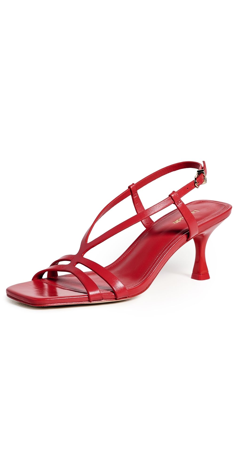 Larroudé Daphne Sandals Scarlet Leather 11