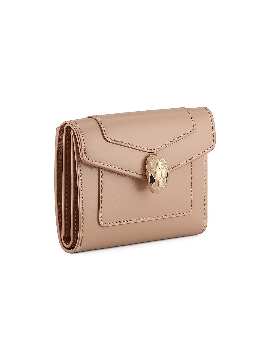 Women's Serpenti Forever Leather Wallet - Travertine