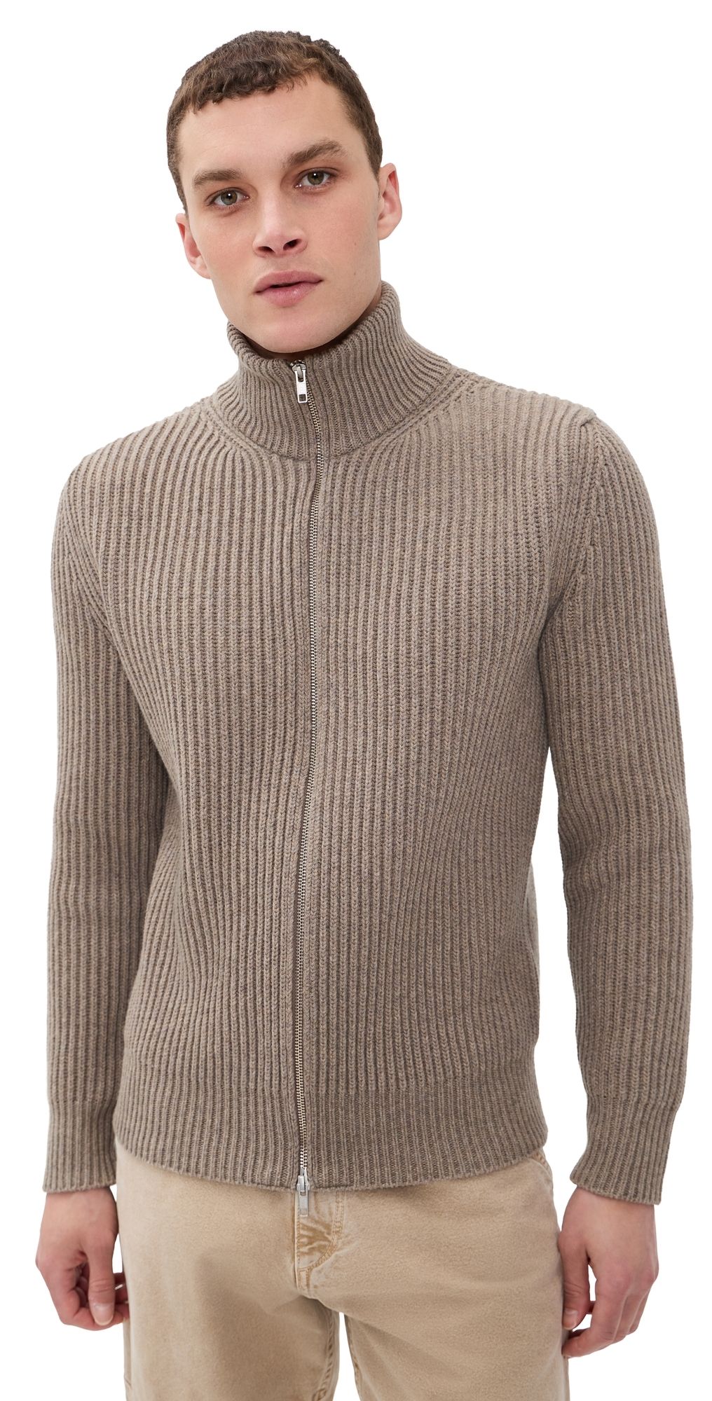 MM6 Maison Margiela Full Zip Sweater Beige Melange M